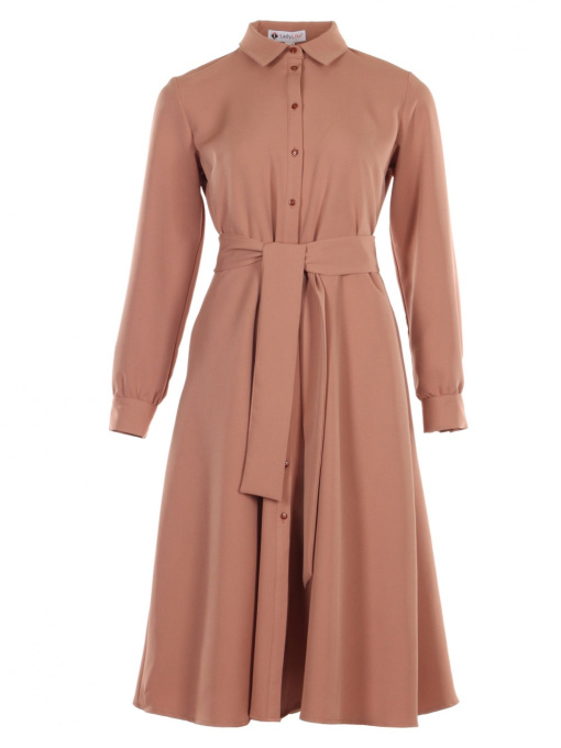 Платье миди LadyLike модель ll174320089-bezhevij Фото