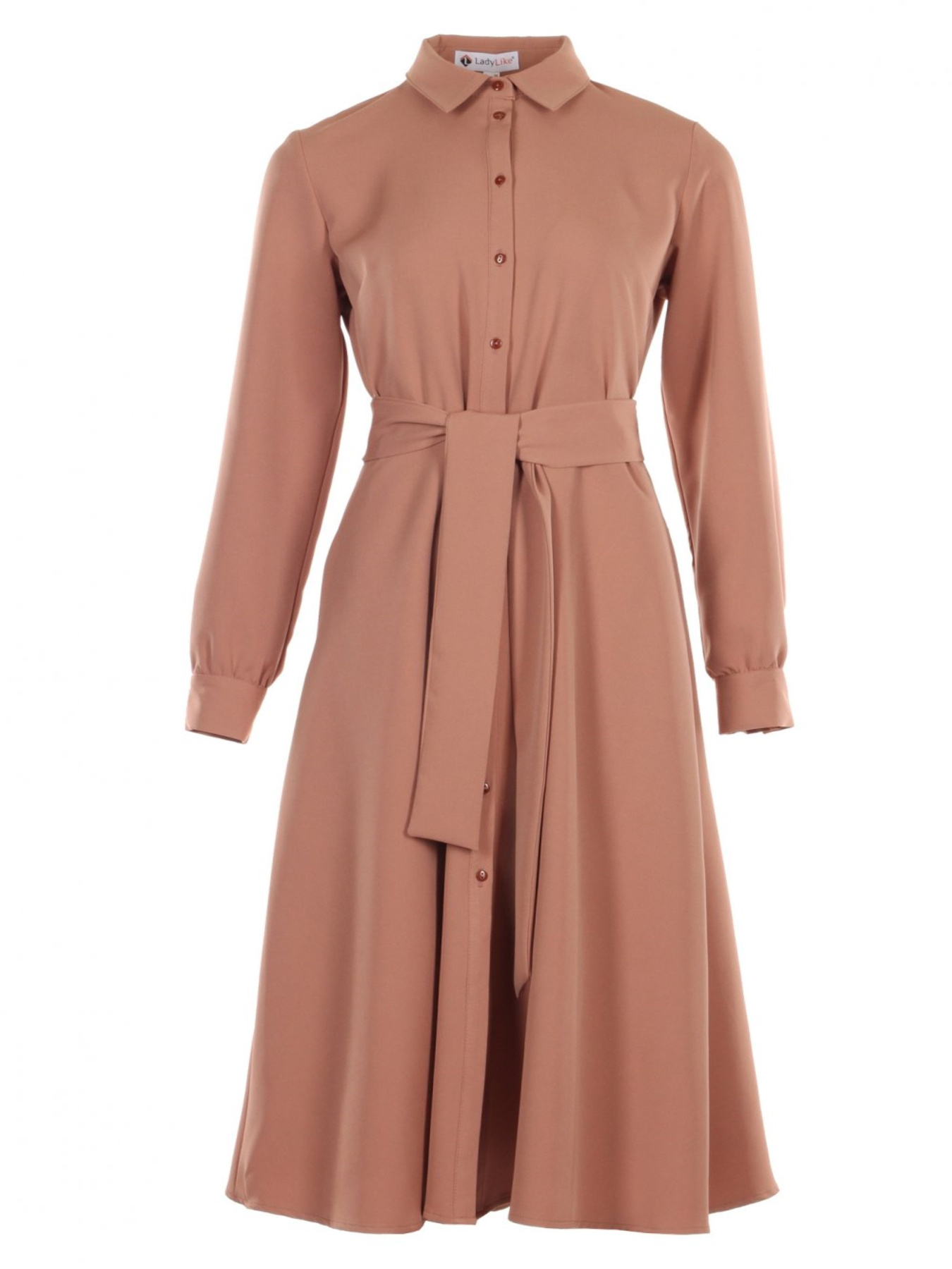 Платье миди LadyLike модель ll174320089-bezhevij Фото