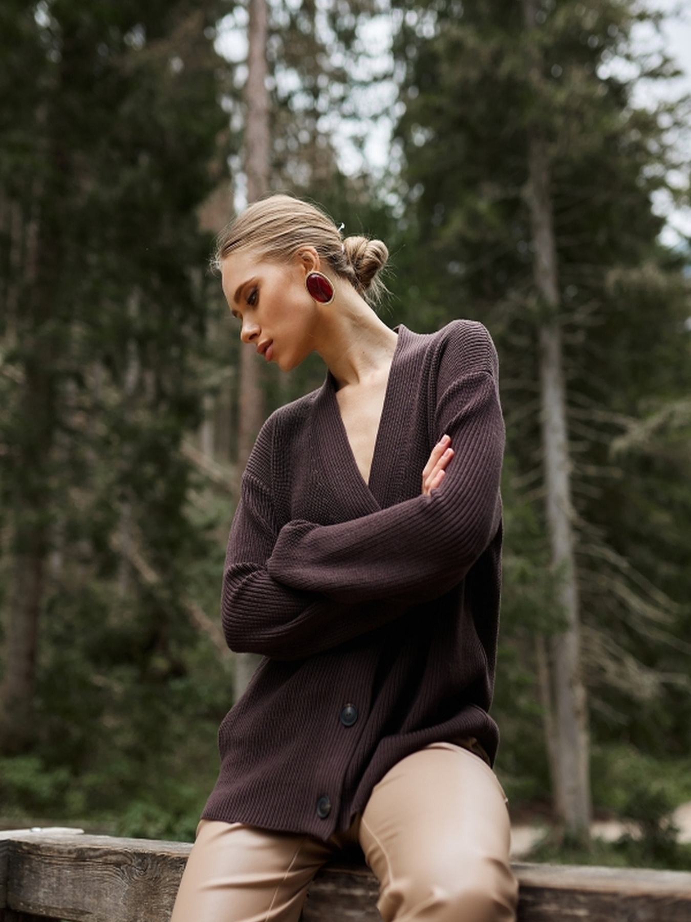 Кардиган TrikoBakh модель 2793-grkij-shokolad Фото