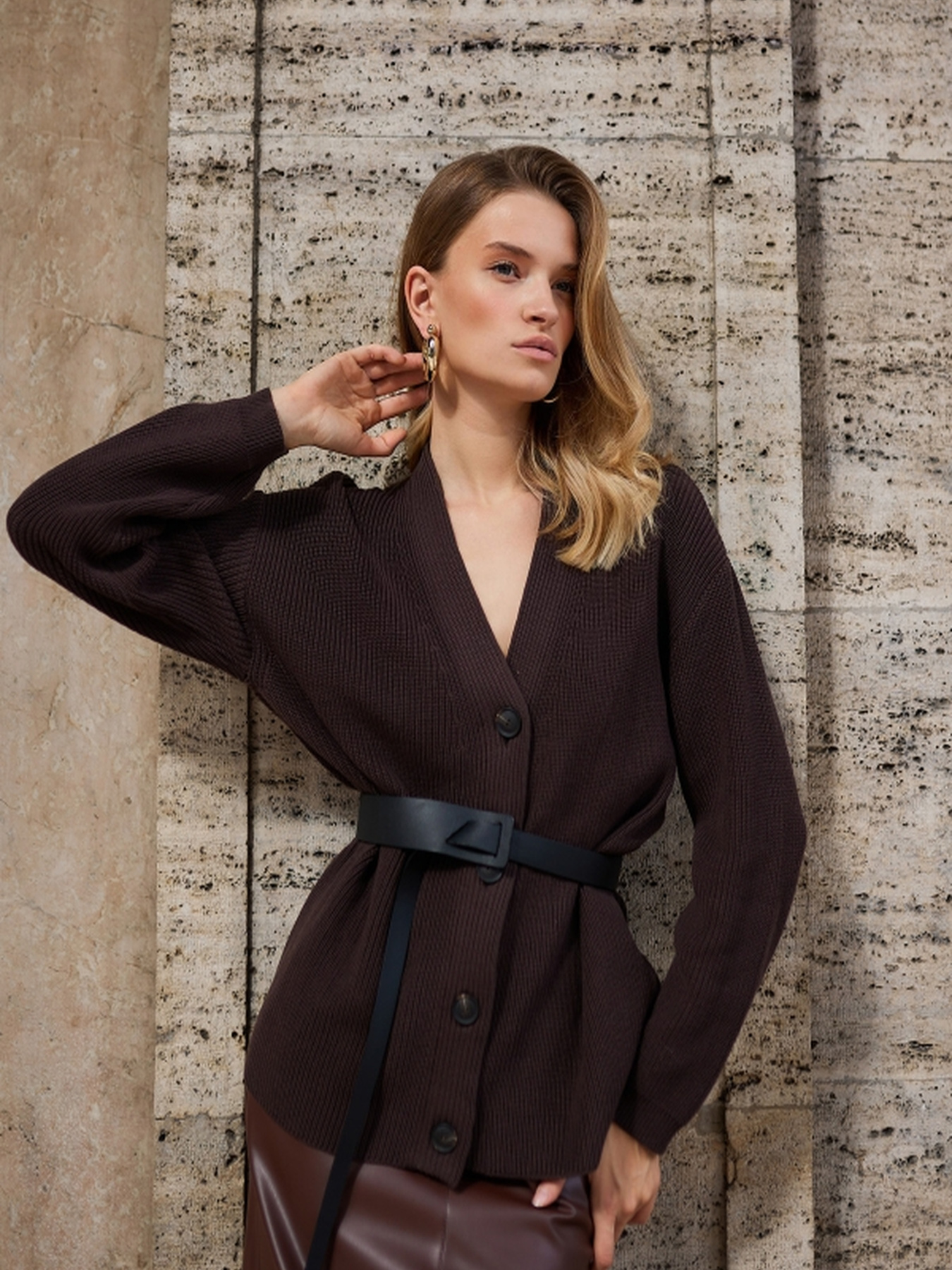 Кардиган TrikoBakh модель 2793-grkij-shokolad Фото