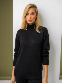 Повседневный костюм TrikoBakh модель 2488-chornij Повседневный костюм TrikoBakh модель 2488-chornij Фото