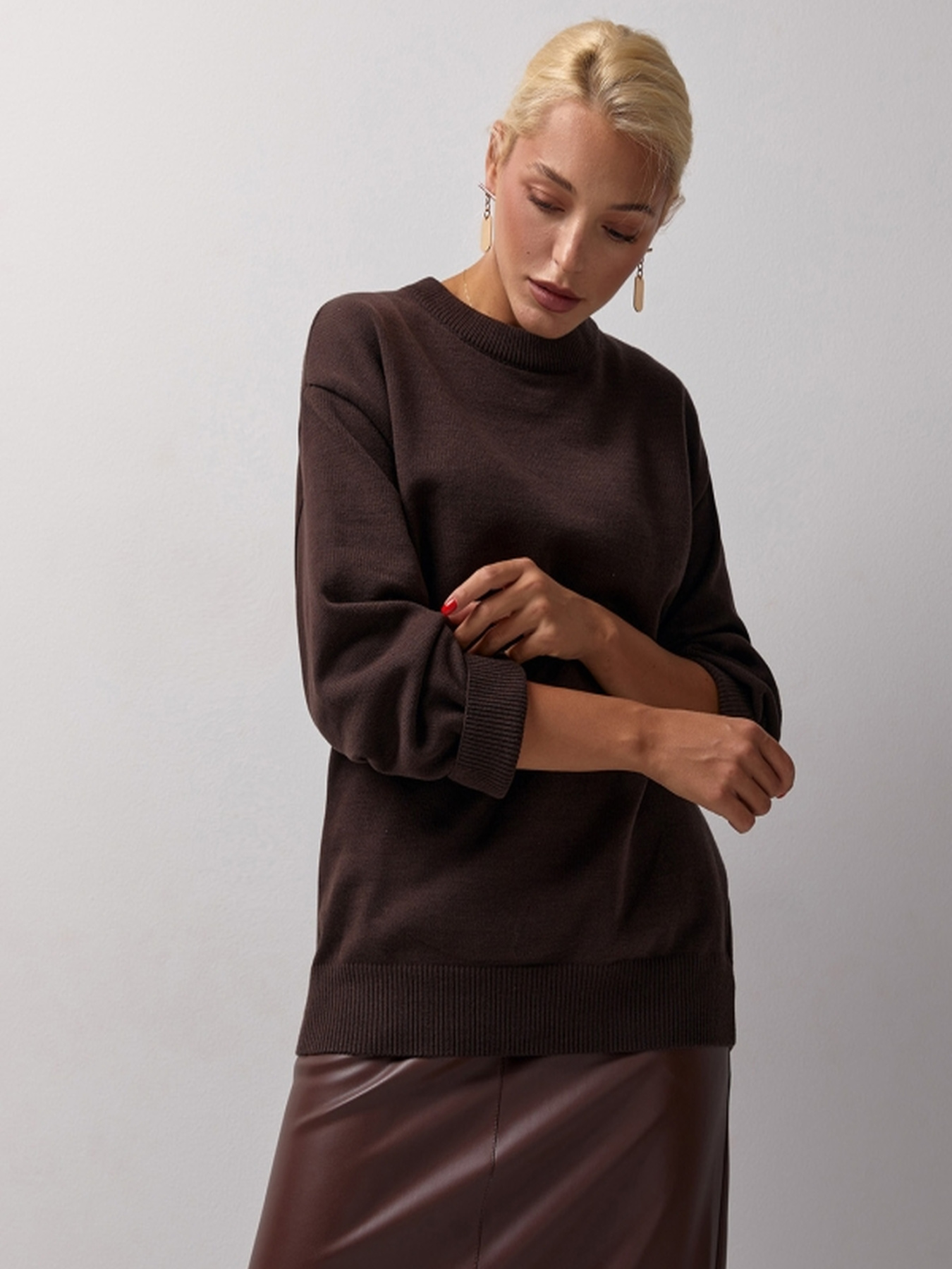 Джемпер TrikoBakh модель 2798-chornij-shokolad Фото