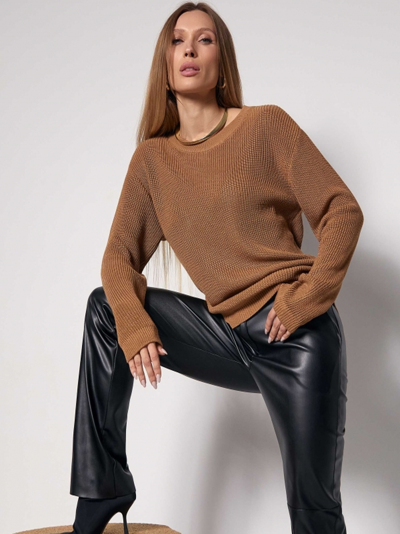 Джемпер TrikoBakh модель 2781-karamelx Фото