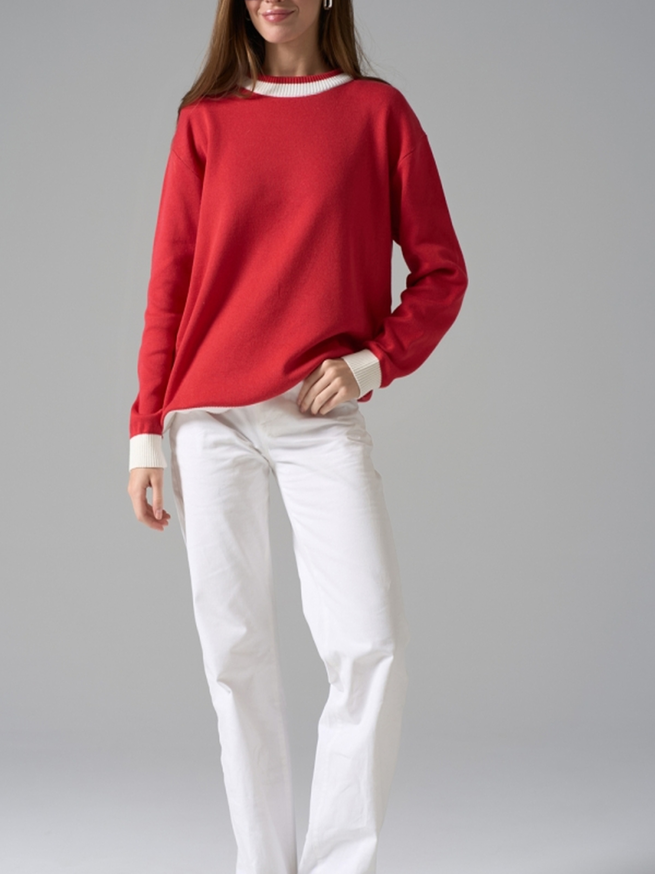 Джемпер TrikoBakh модель 2763-chervonij-z-blim Джемпер TrikoBakh модель 2763-chervonij-z-blim Фото