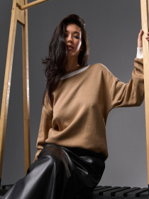 Джемпер TrikoBakh модель 2763-bezhevij-z-blim Фото