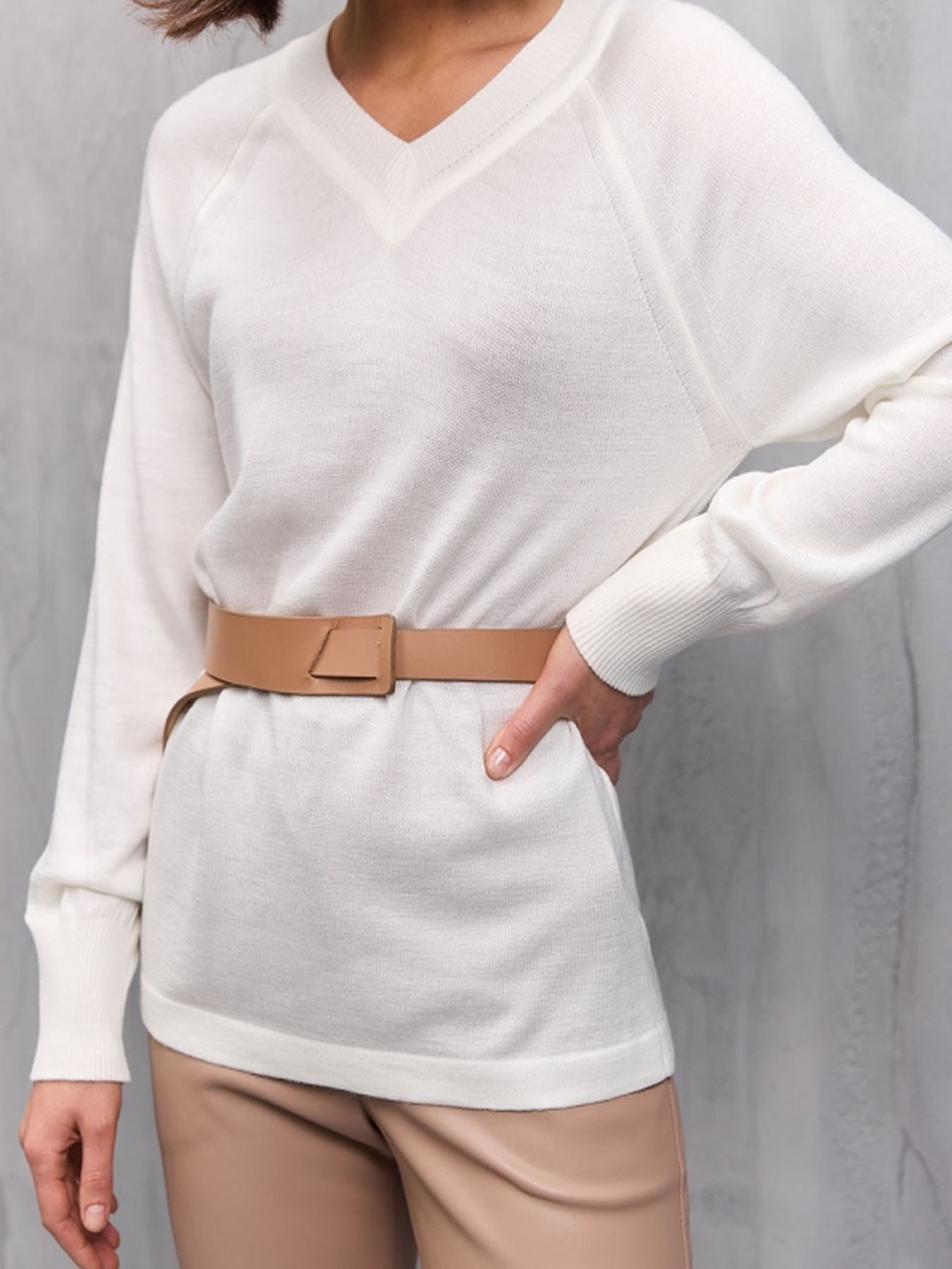 Джемпер TrikoBakh модель 2712-molochnij Фото