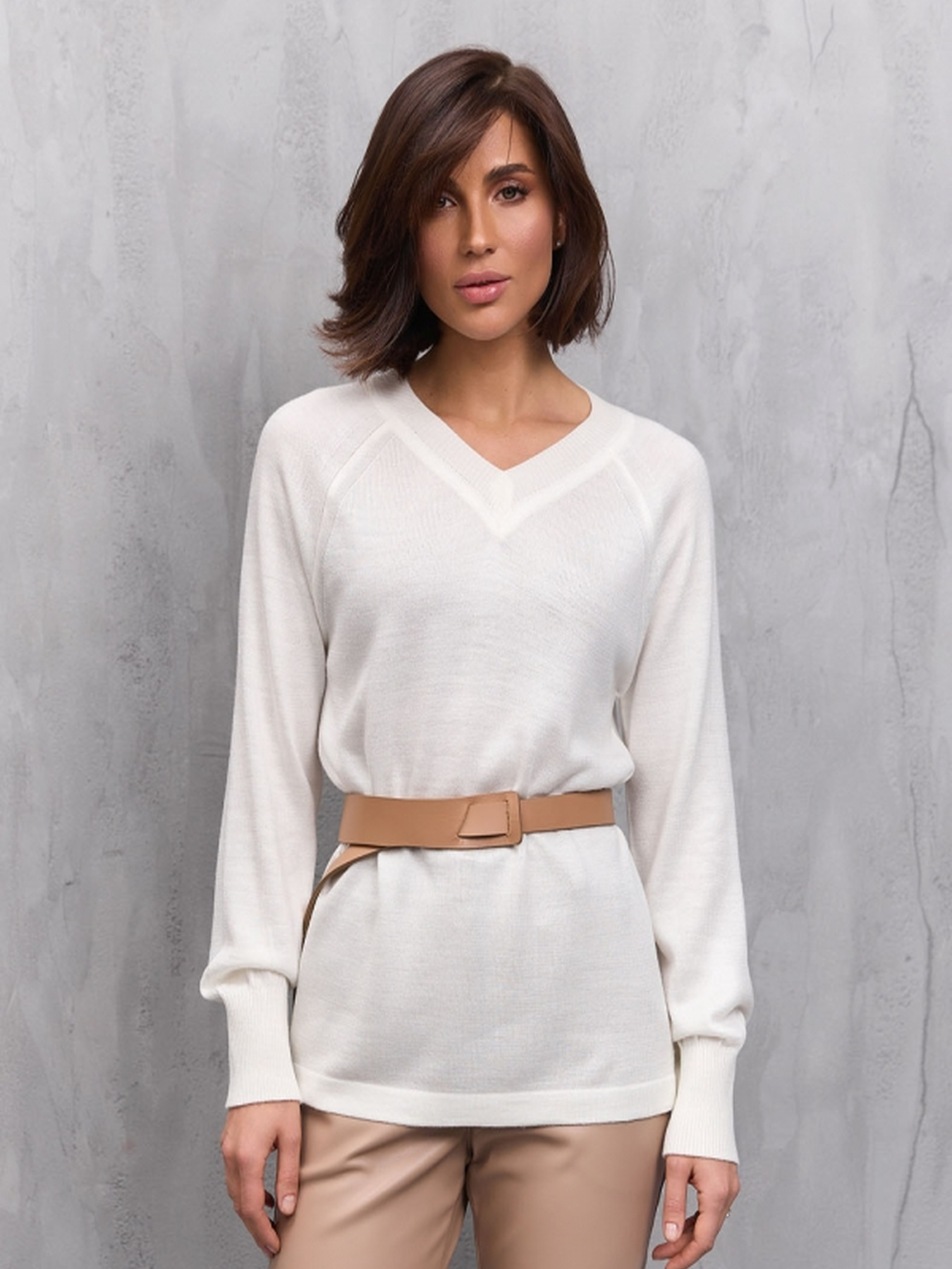 Джемпер TrikoBakh модель 2712-molochnij Фото