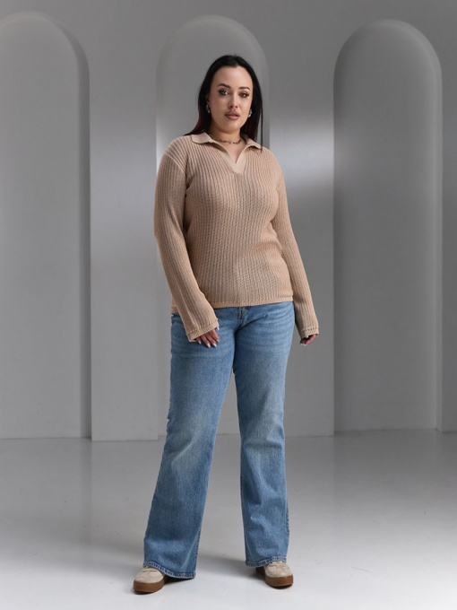 Джемпер TrikoBakh модель 2717-rozhevij-bezh Фото