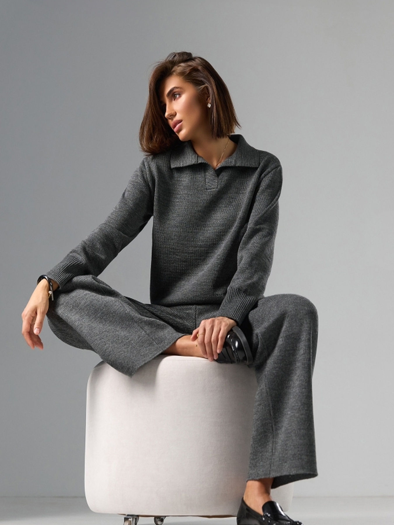 Джемпер TrikoBakh модель 2802-temno-srij Джемпер TrikoBakh модель 2802-temno-srij Фото