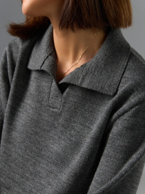 Джемпер TrikoBakh модель 2802-temno-srij Джемпер TrikoBakh модель 2802-temno-srij Фото