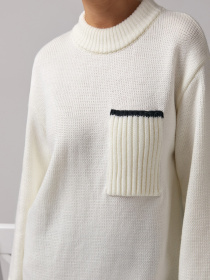 Свитер TrikoBakh модель 2795-molochnij-z-chornim Фото