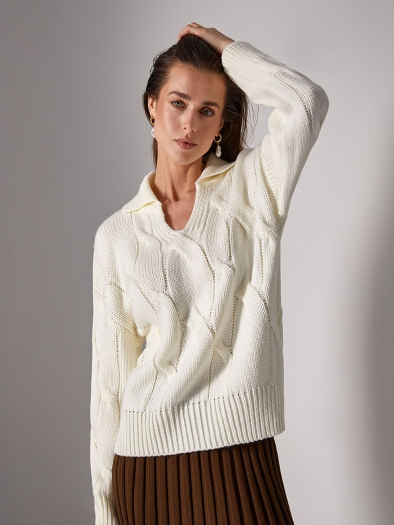 Свитер TrikoBakh модель 2718-moloko Фото