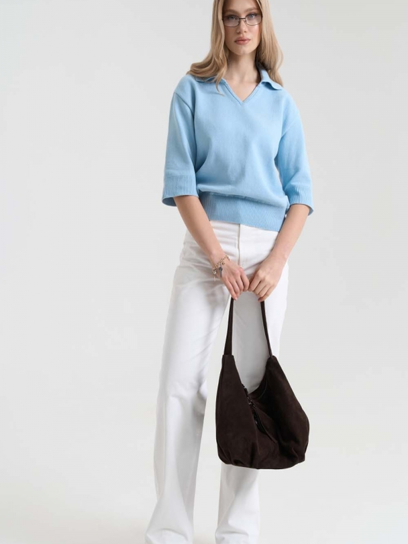 Джемпер TrikoBakh модель 2825-nebesnij Фото