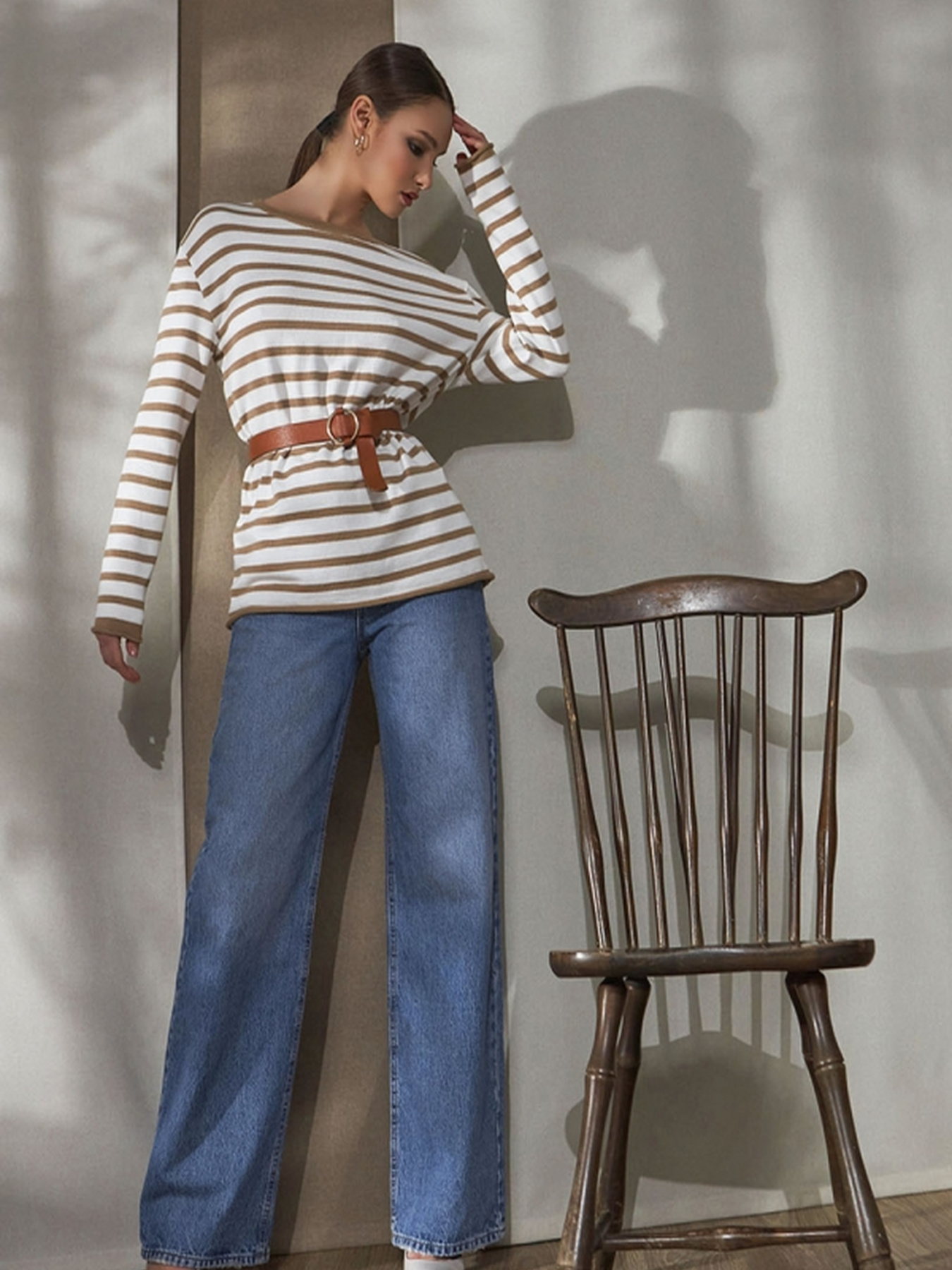 Лонгслив TrikoBakh модель 2472-bezhevo-blij Фото