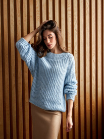 Джемпер TrikoBakh модель 2543-blakitnij Джемпер TrikoBakh модель 2543-blakitnij Фото