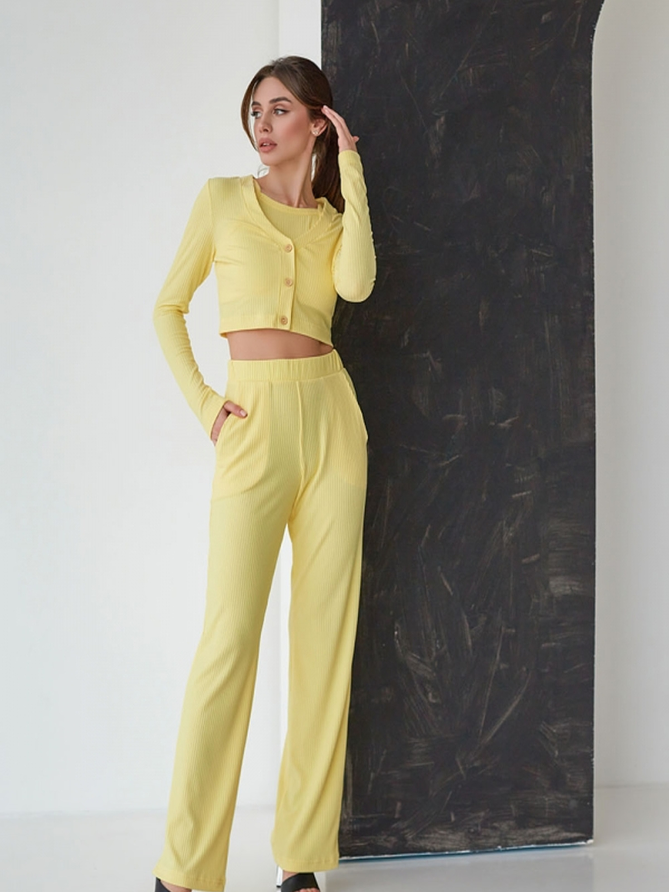 Повседневный костюм TrikoBakh модель 1782-zhovtij Фото