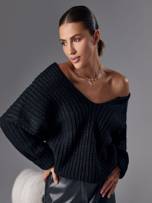 Джемпер TrikoBakh модель 1619-chornij Фото