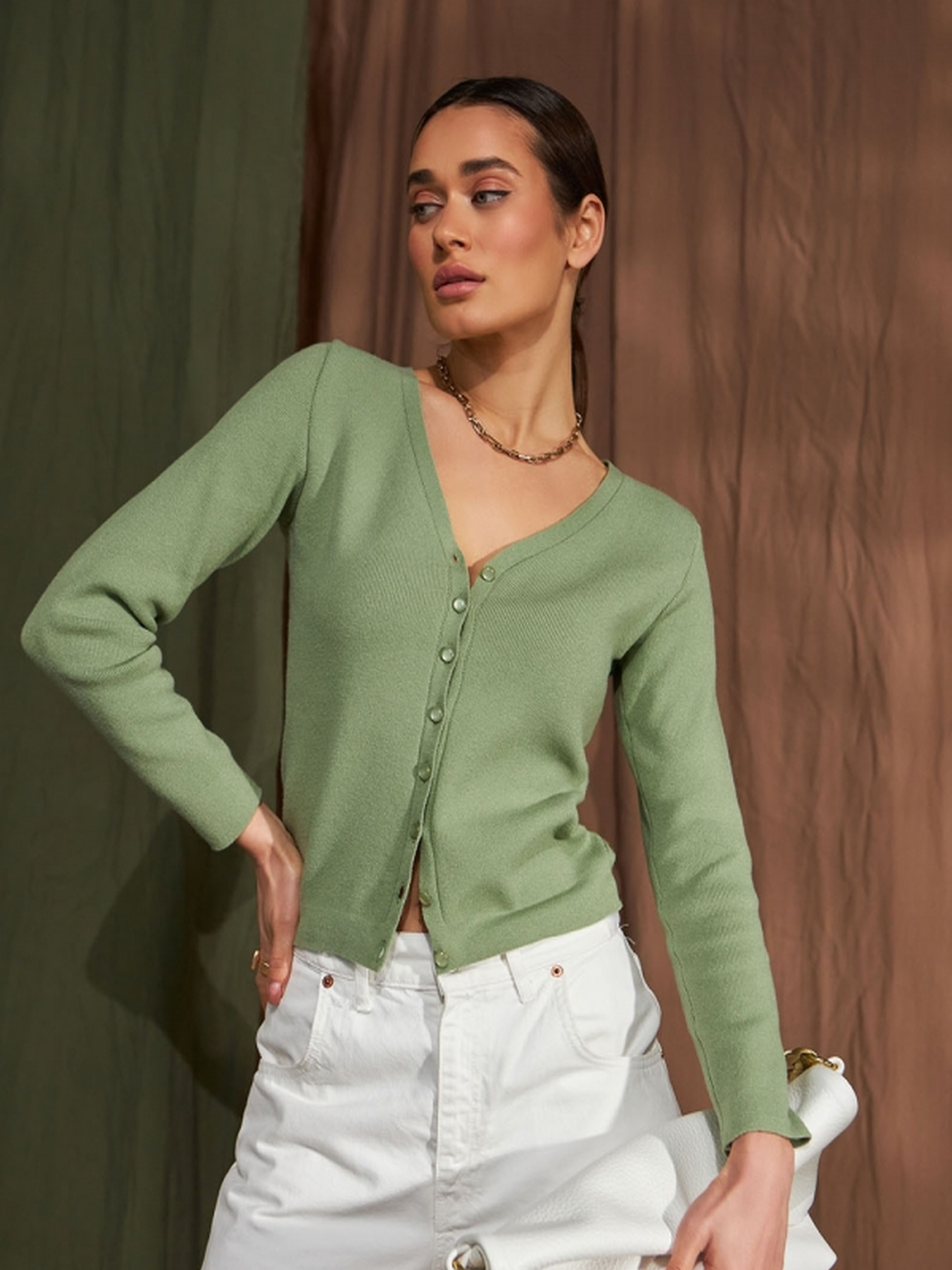 Кардиган TrikoBakh модель 2463-oliva Фото