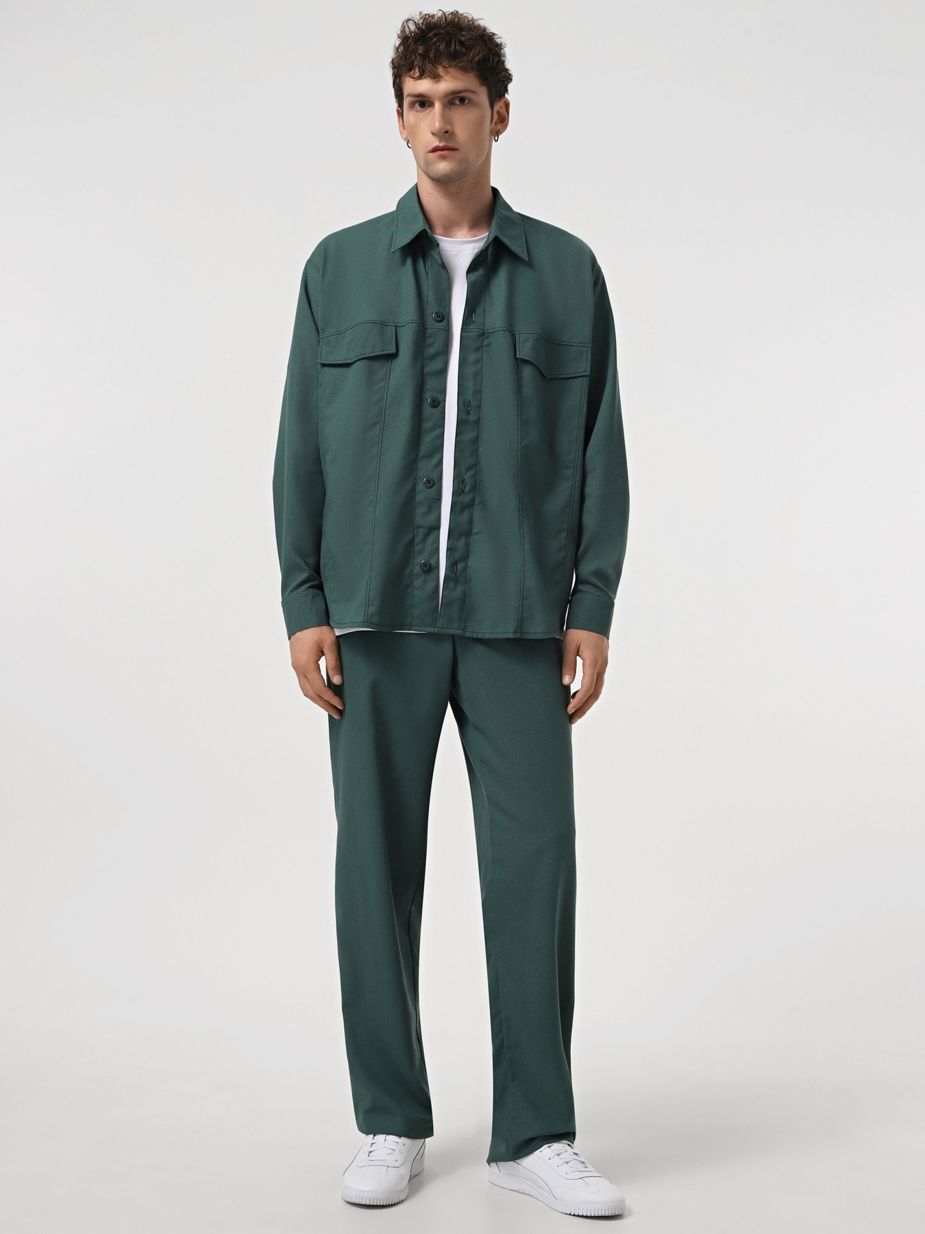 Повсякденні штани IJ модель pantsi-linen-emerald Фото