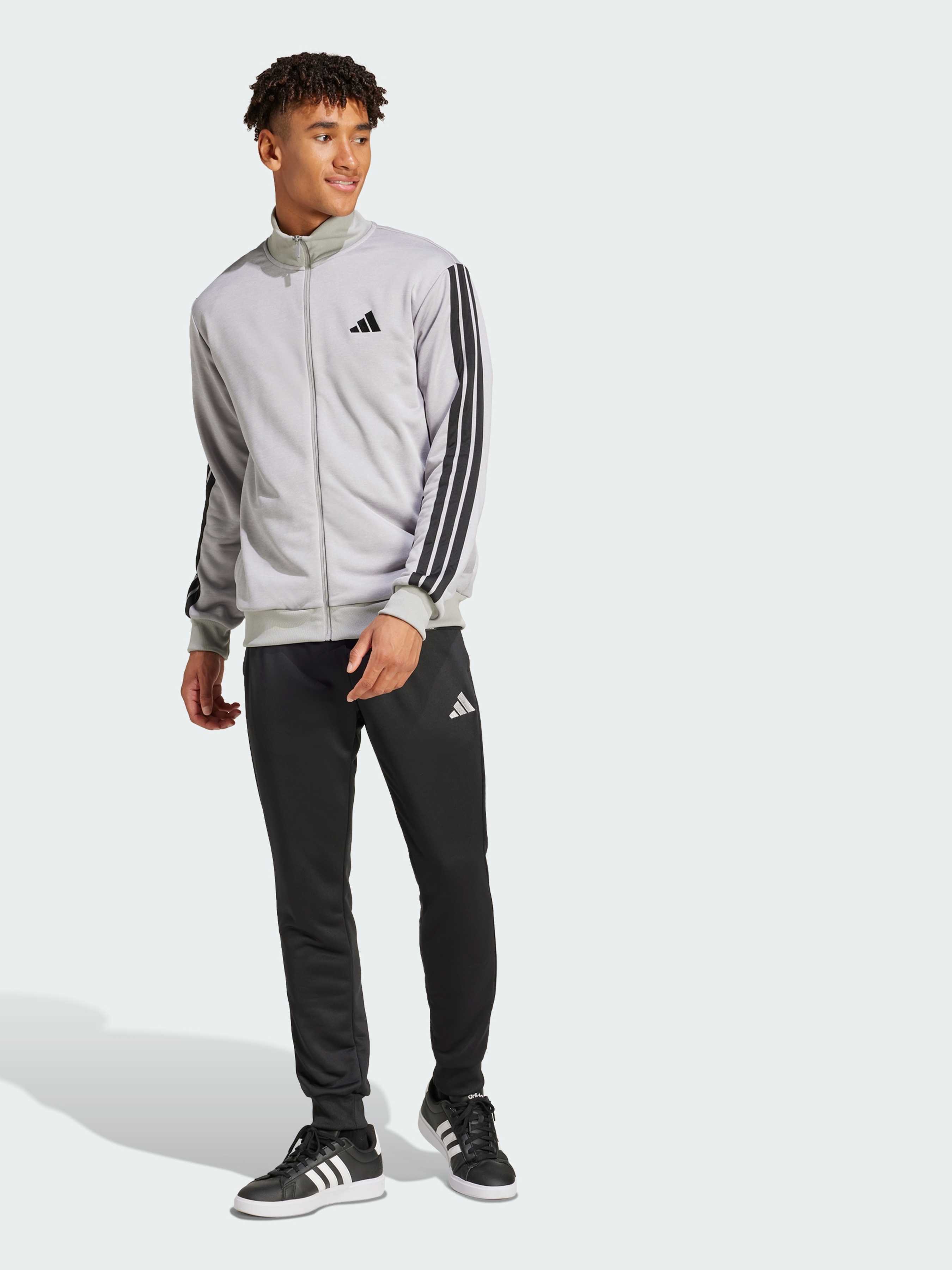Чоловічий Спортивний костюм adidas 3 Stripes (JI8876) колір сірий, матеріал поліестер