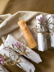 Великодня ароматична свічка "Циліндр з пташкою", аромат - Секвої та мох, з натурального бджолиного воску Candle Design модель 110.2024 Великодня ароматична свічка "Циліндр з пташкою", аромат - Секвої та мох, з натурального бджолиного воску Candle Design модель 110.2024 Фото