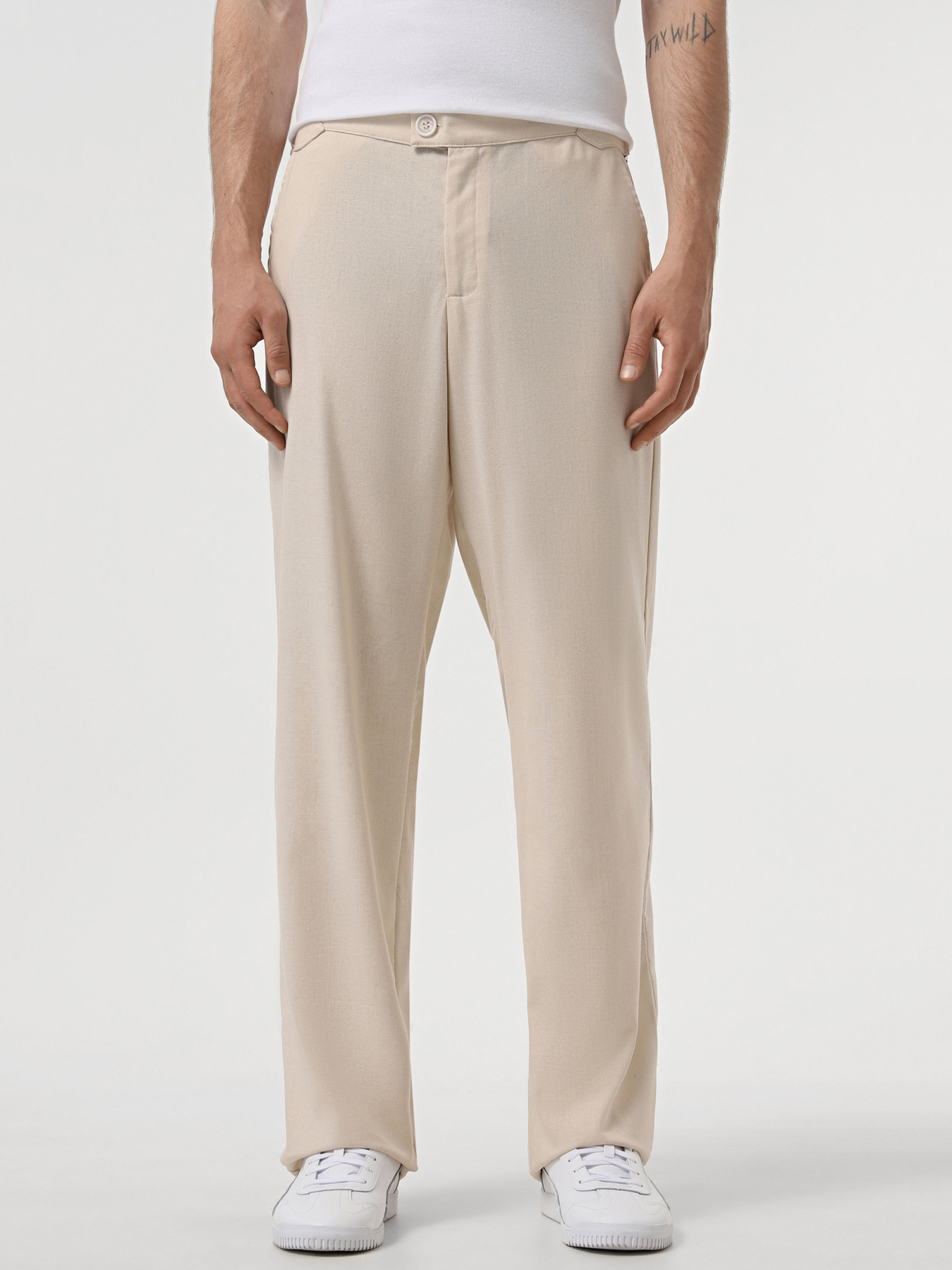 Повсякденні штани IJ модель pantsi-linen-bez Фото