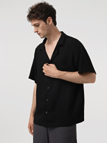 Сорочка повсякденна IJ модель ij-sorochkaKR-linen-black-man Сорочка повсякденна IJ модель ij-sorochkaKR-linen-black-man Фото