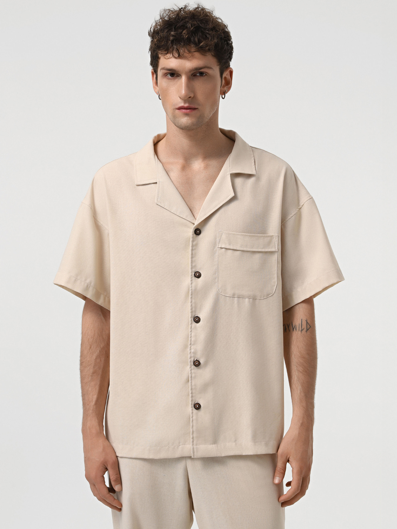 Рубашка повседневная IJ модель ij-sorochkaKR-linen-bez-man Фото