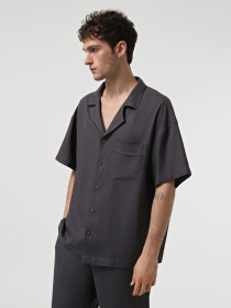 Сорочка повсякденна IJ модель ij-sorochkaKR-linen-grafit-man Фото