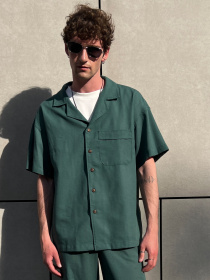 Рубашка IJ модель ij-sorochkaKR-linen-emerald-man Фото