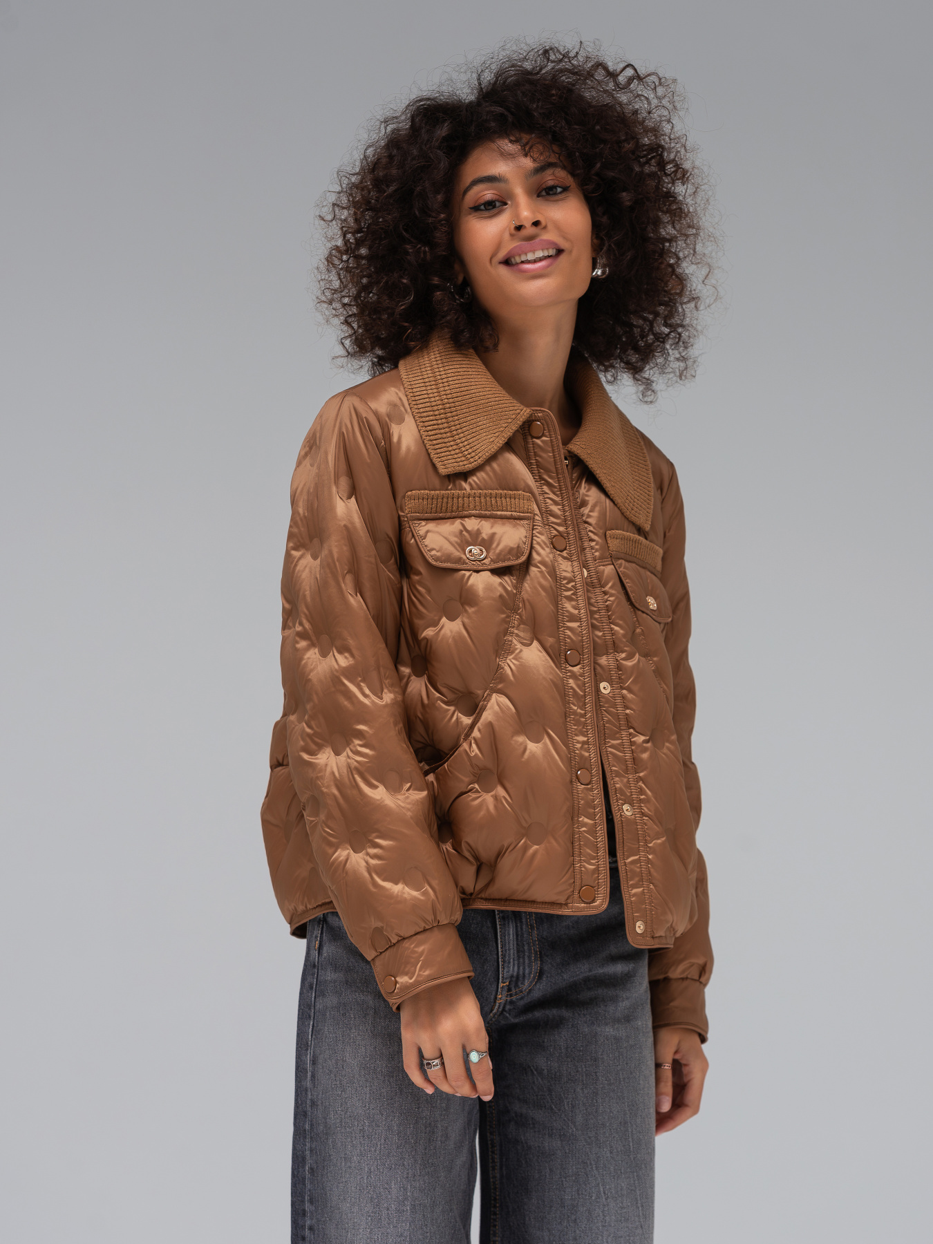 Демісезонна куртка VIVA WEAR модель 181-brown Фото