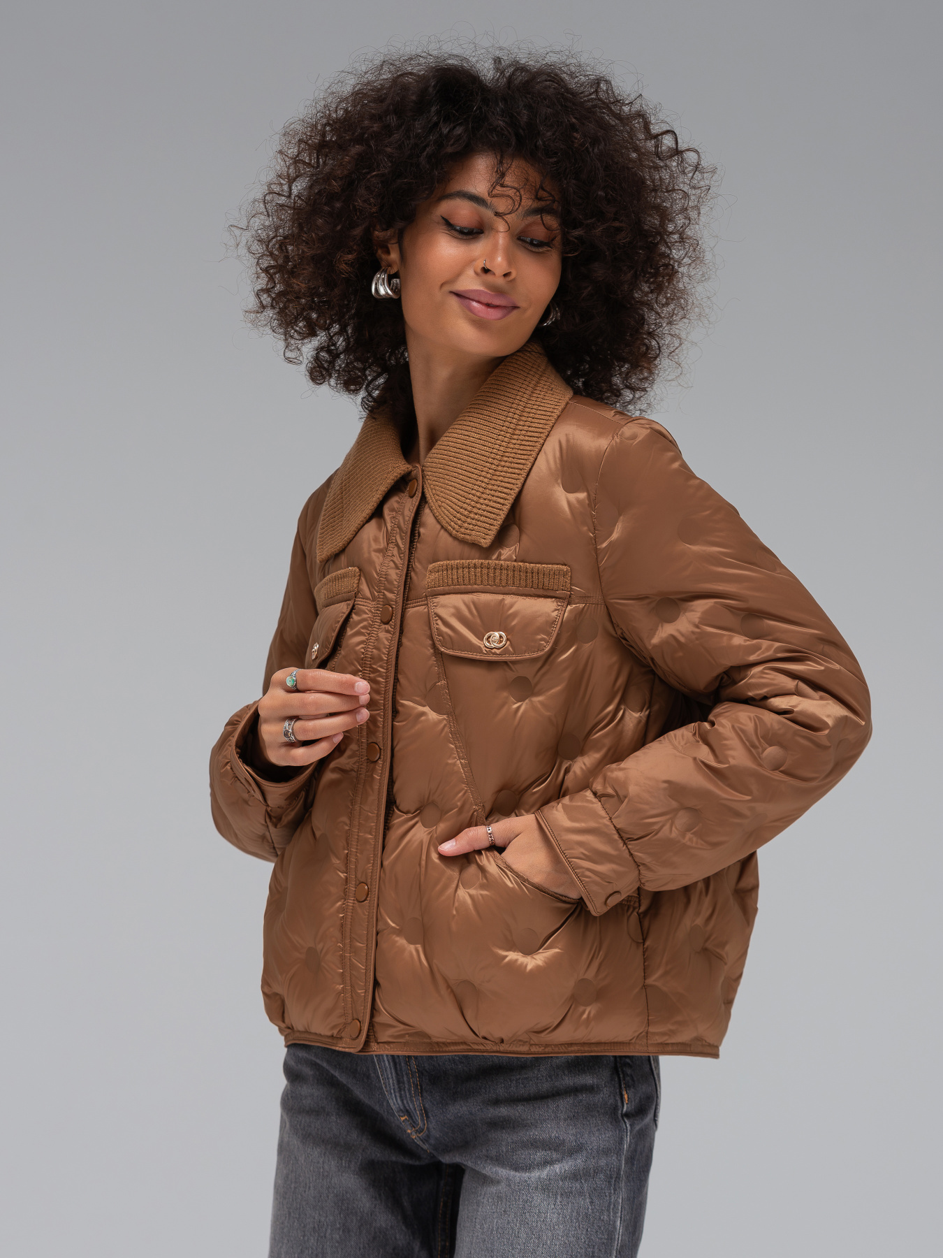 Демісезонна куртка VIVA WEAR модель 181-brown Фото