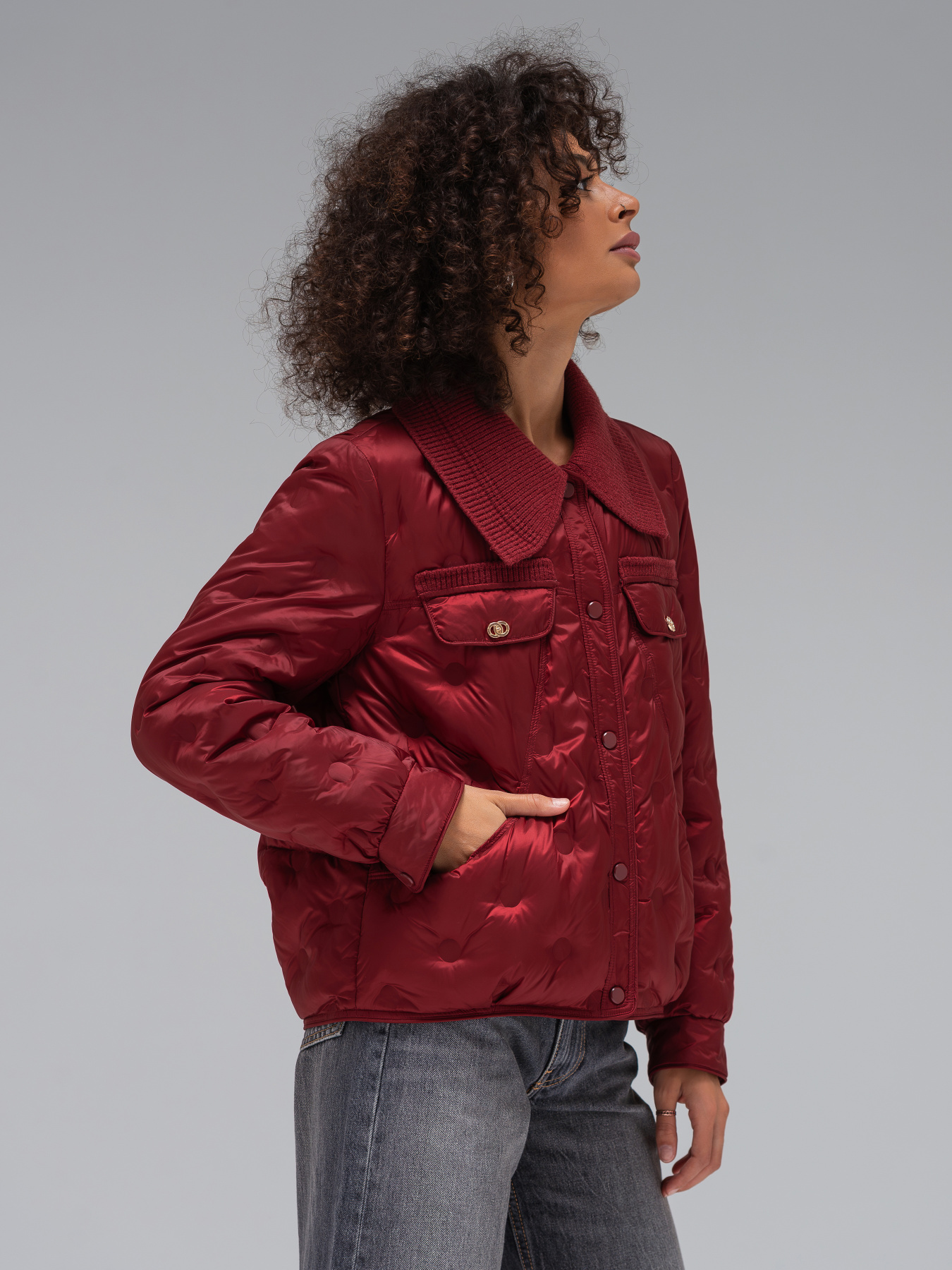 Демисезонная куртка VIVA WEAR модель 181-bordo Фото