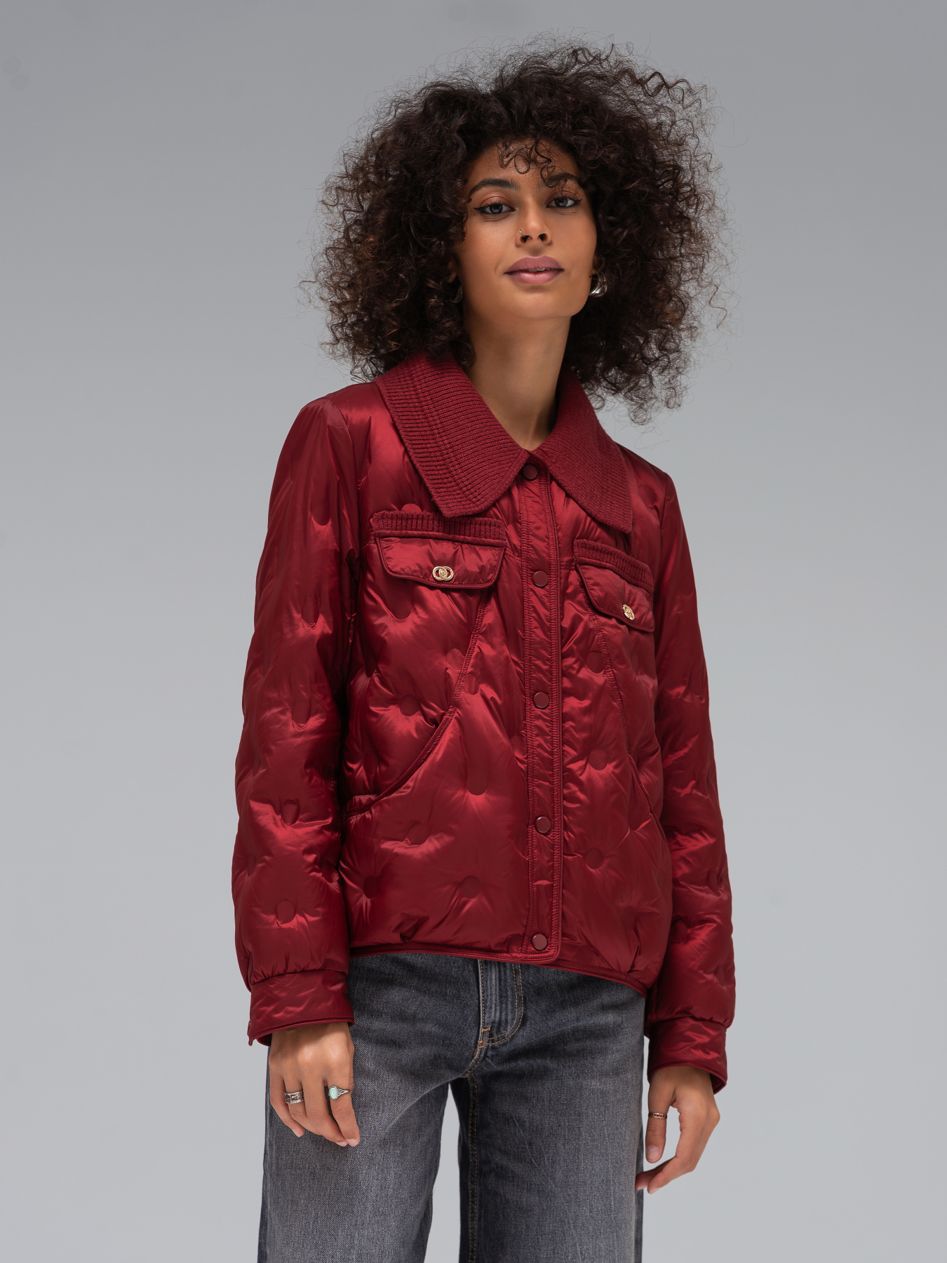 Демисезонная куртка VIVA WEAR модель 181-bordo Фото