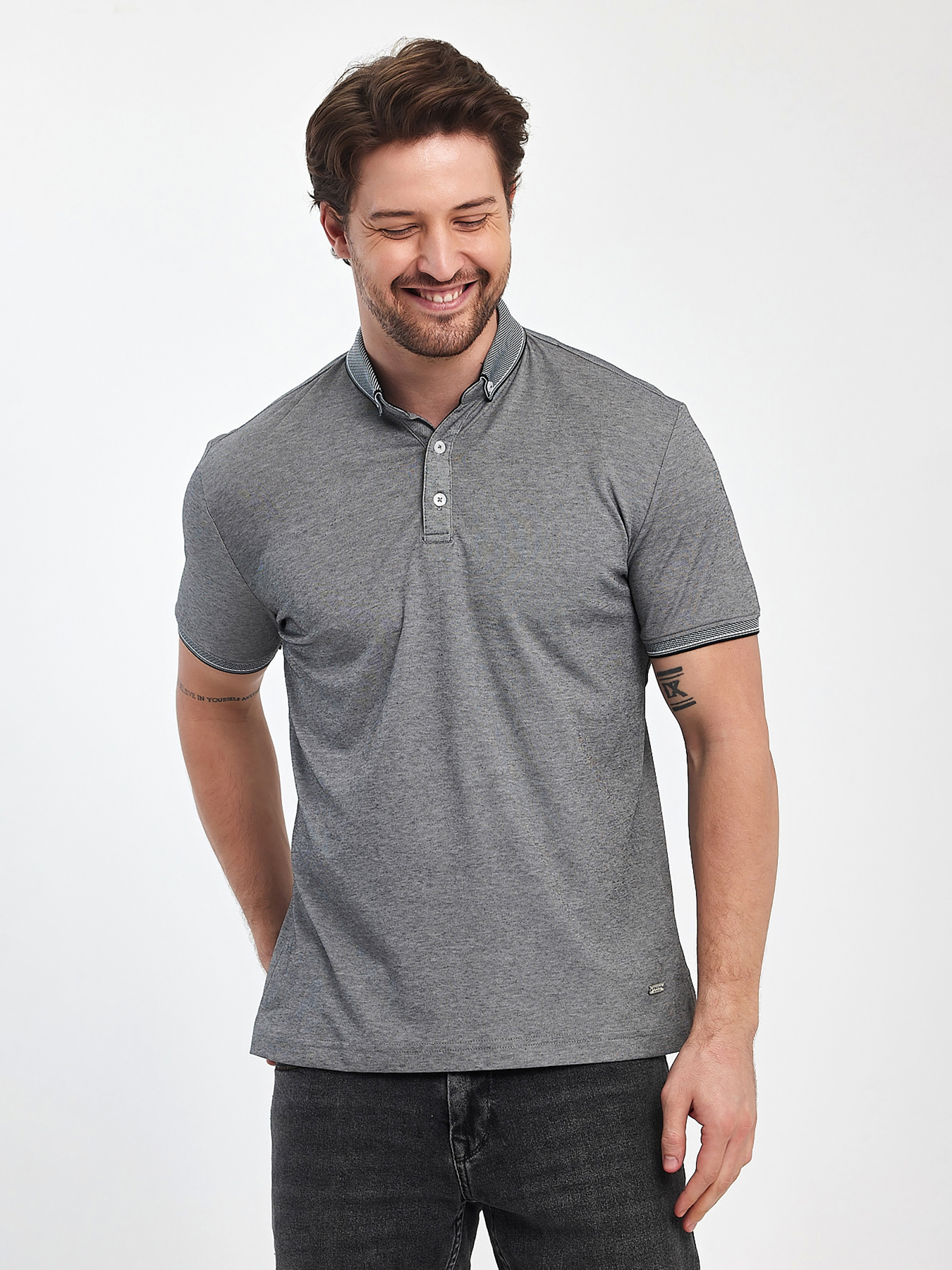 Поло Trend Collection модель TC12476GreyFTBLK Фото