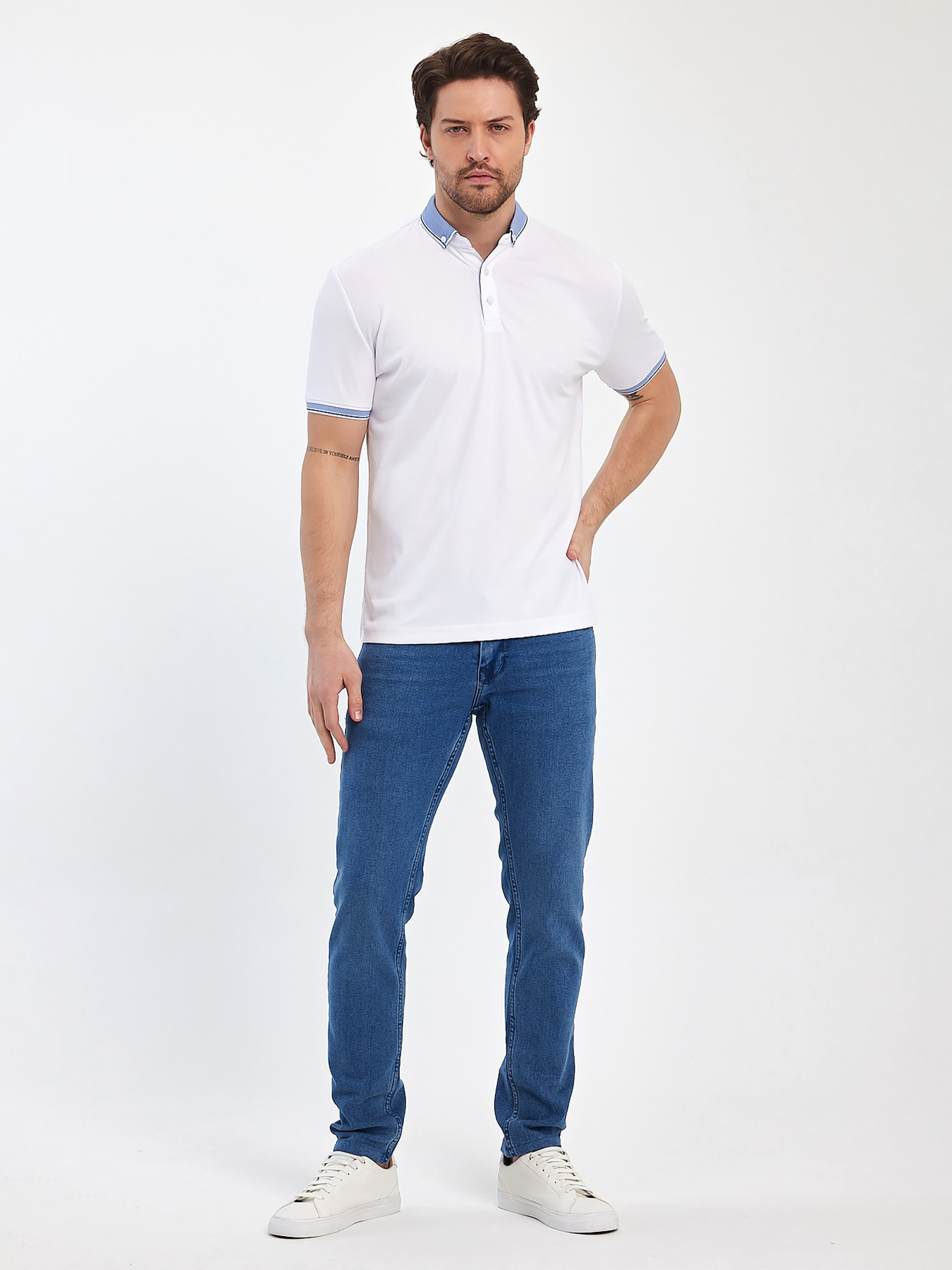 Поло Trend Collection модель TC12471WhiteFTBLK Фото