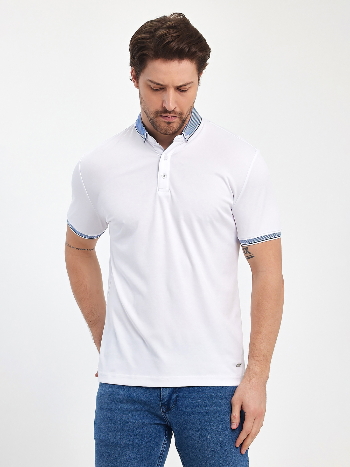 Поло Trend Collection модель TC12471WhiteFTBLK Фото