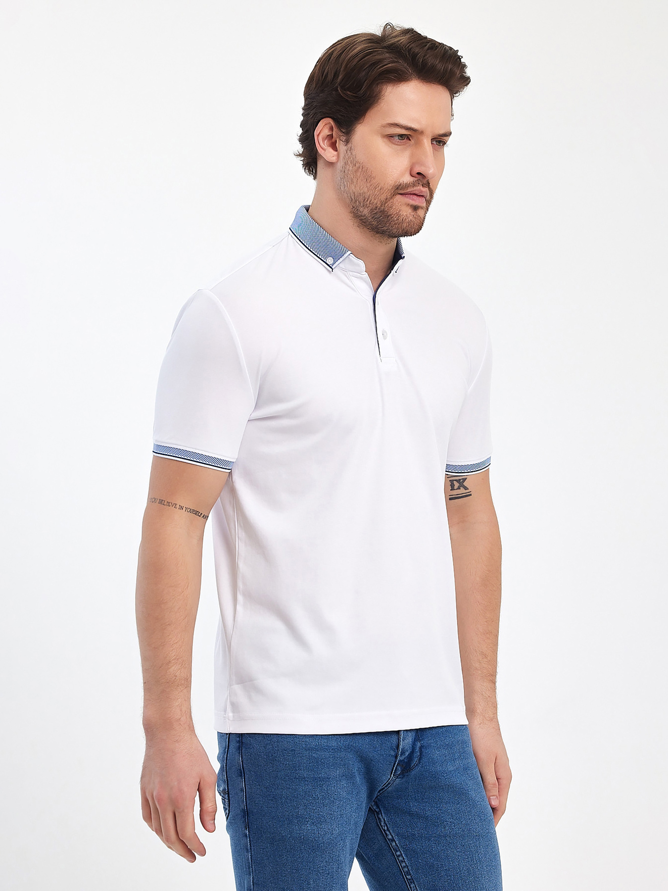 Поло Trend Collection модель TC12471WhiteFTBLK Фото