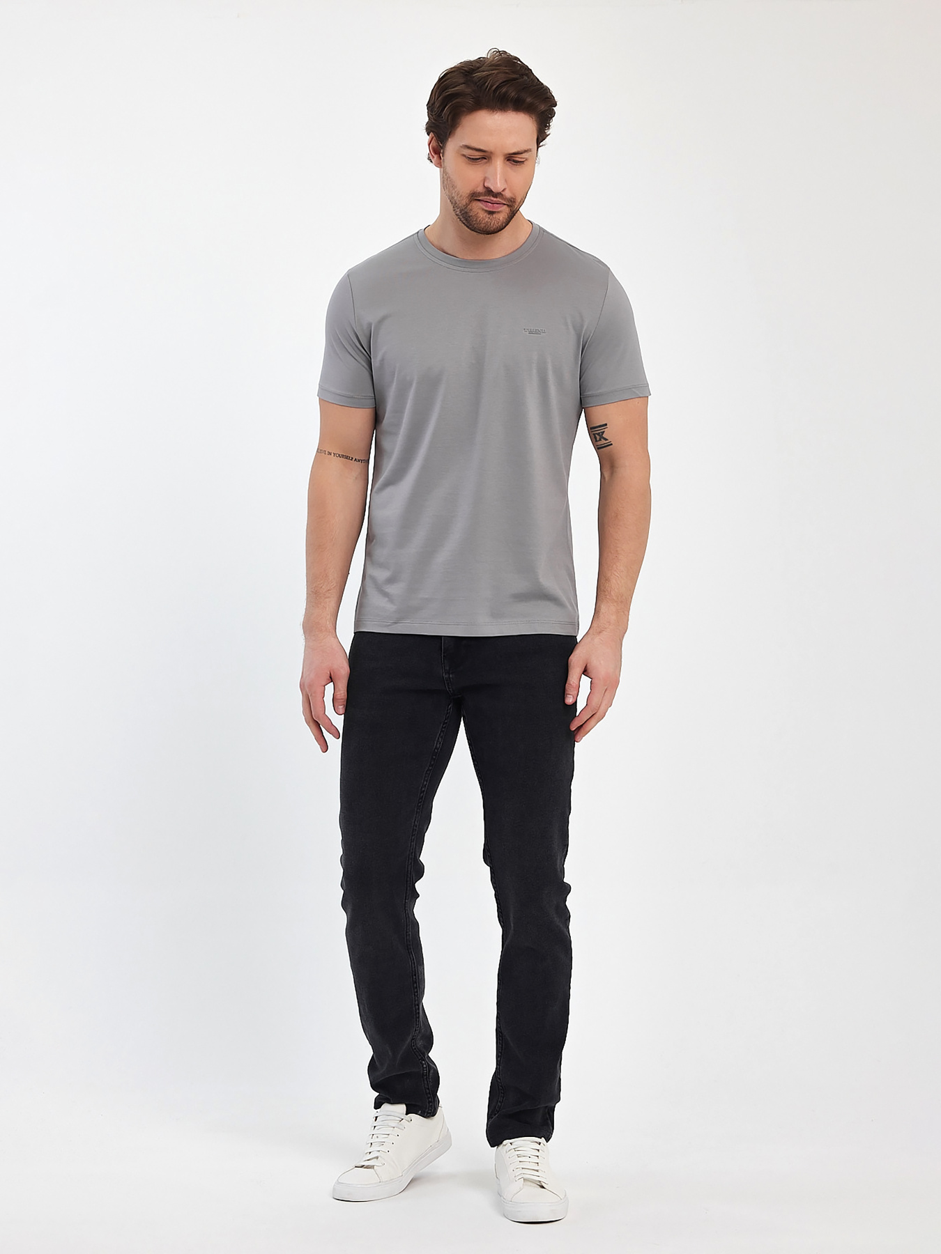 Футболка Trend Collection модель TC12467LightGreyFTBLK Фото