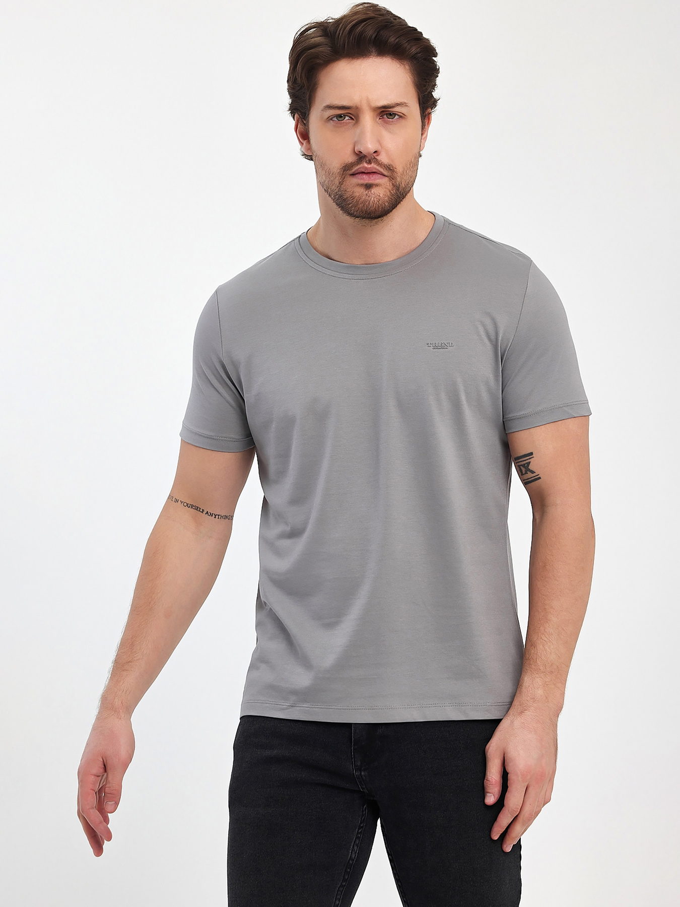 Футболка Trend Collection модель TC12467LightGreyFTBLK Фото