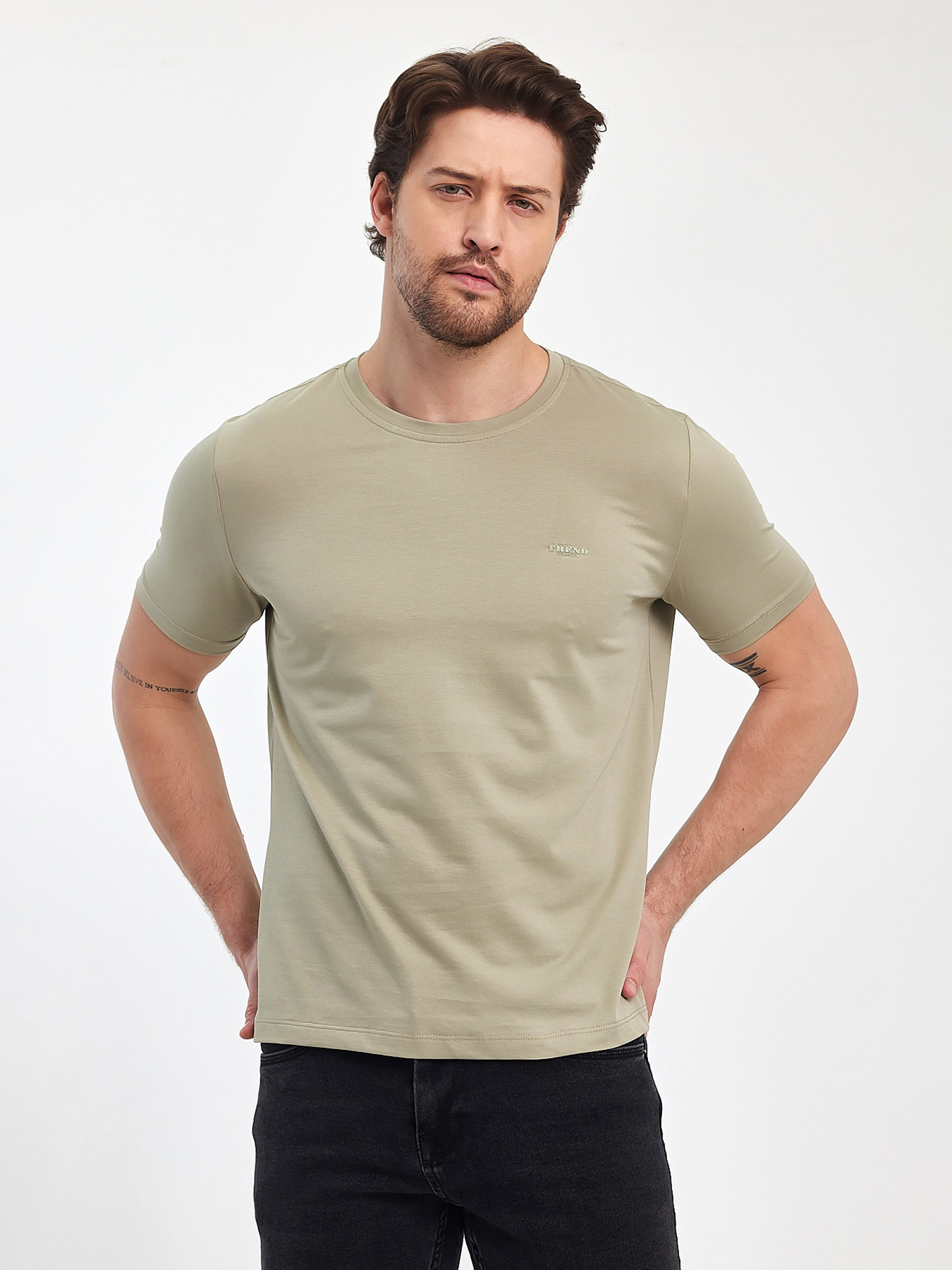 Футболка Trend Collection модель TC12466OliveFTBLK Фото