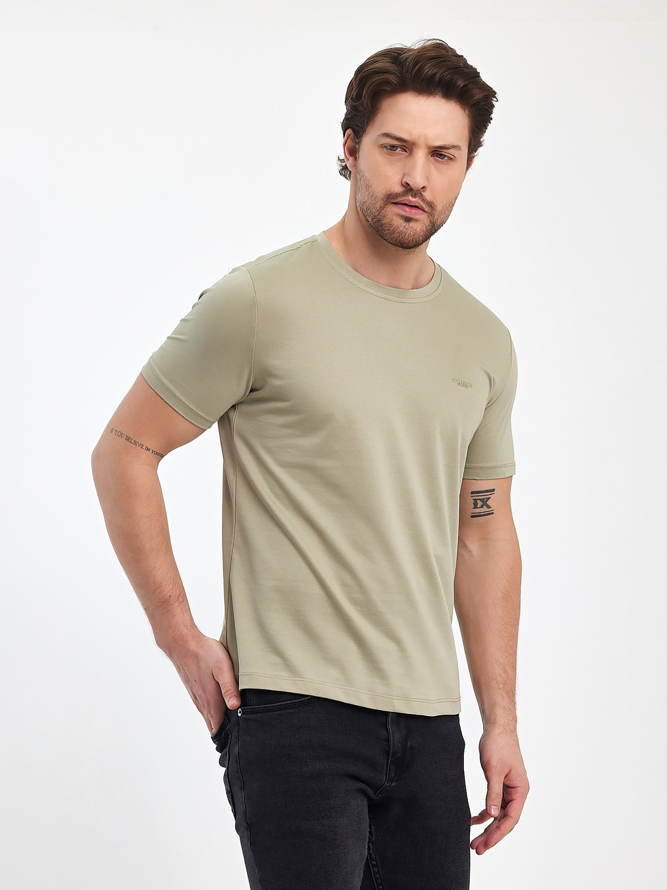 Футболка Trend Collection модель TC12466OliveFTBLK Фото