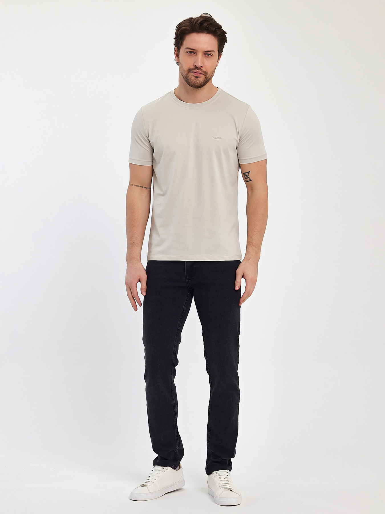 Футболка Trend Collection модель TC12464BeigeFTBLK Фото