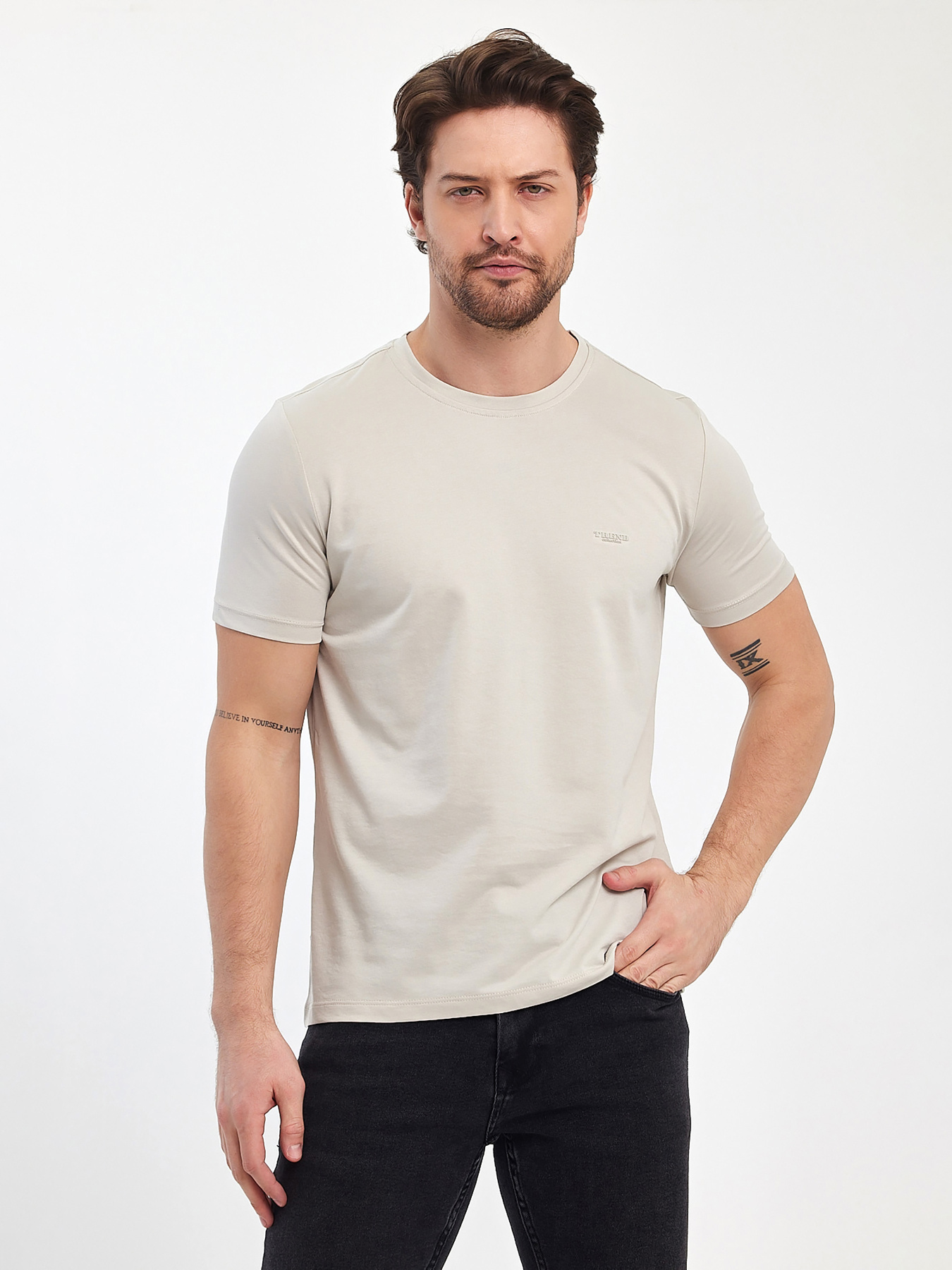 Футболка Trend Collection модель TC12464BeigeFTBLK Фото