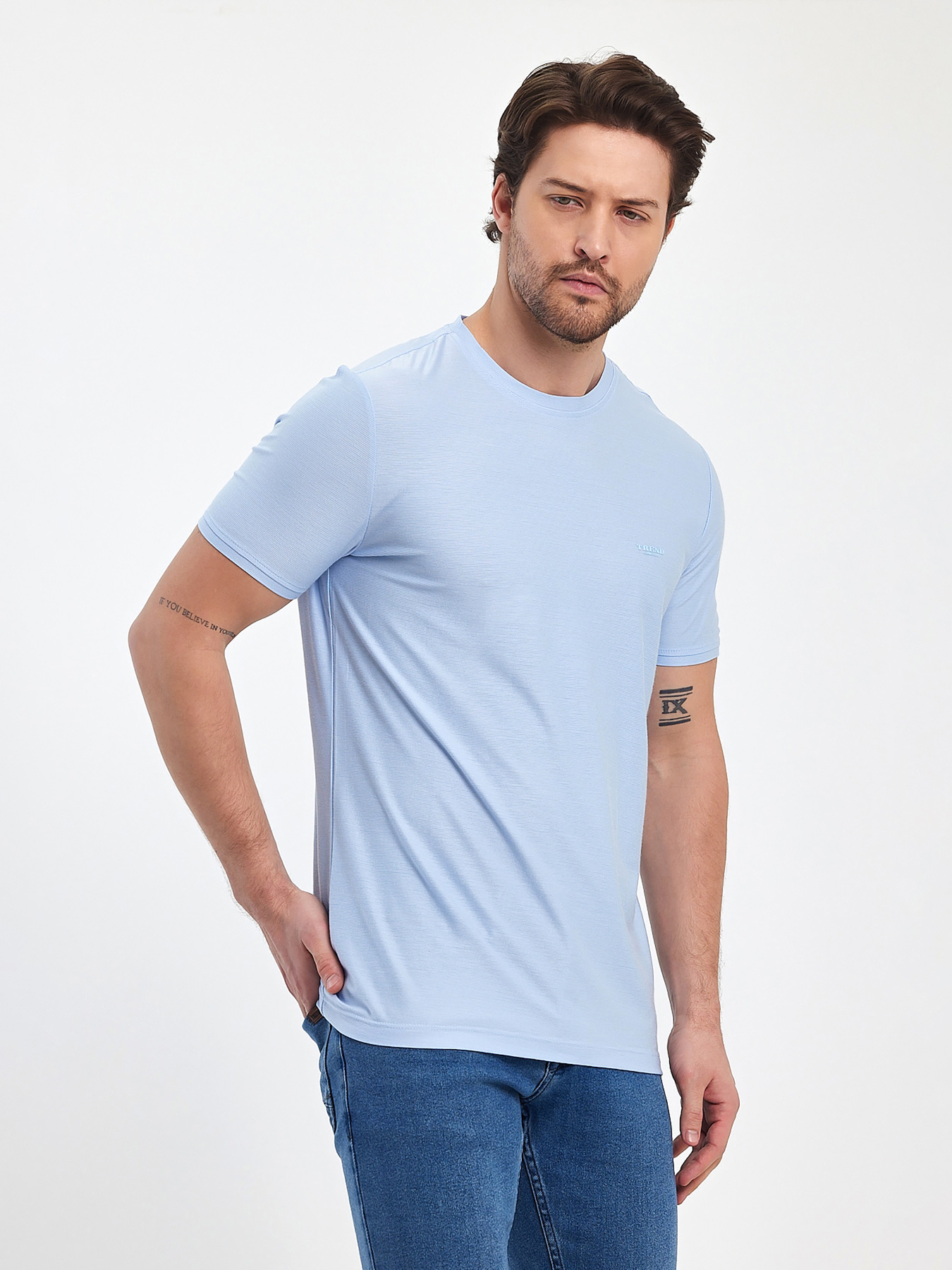 Футболка Trend Collection модель TC12461BlueLightFTBLK Фото