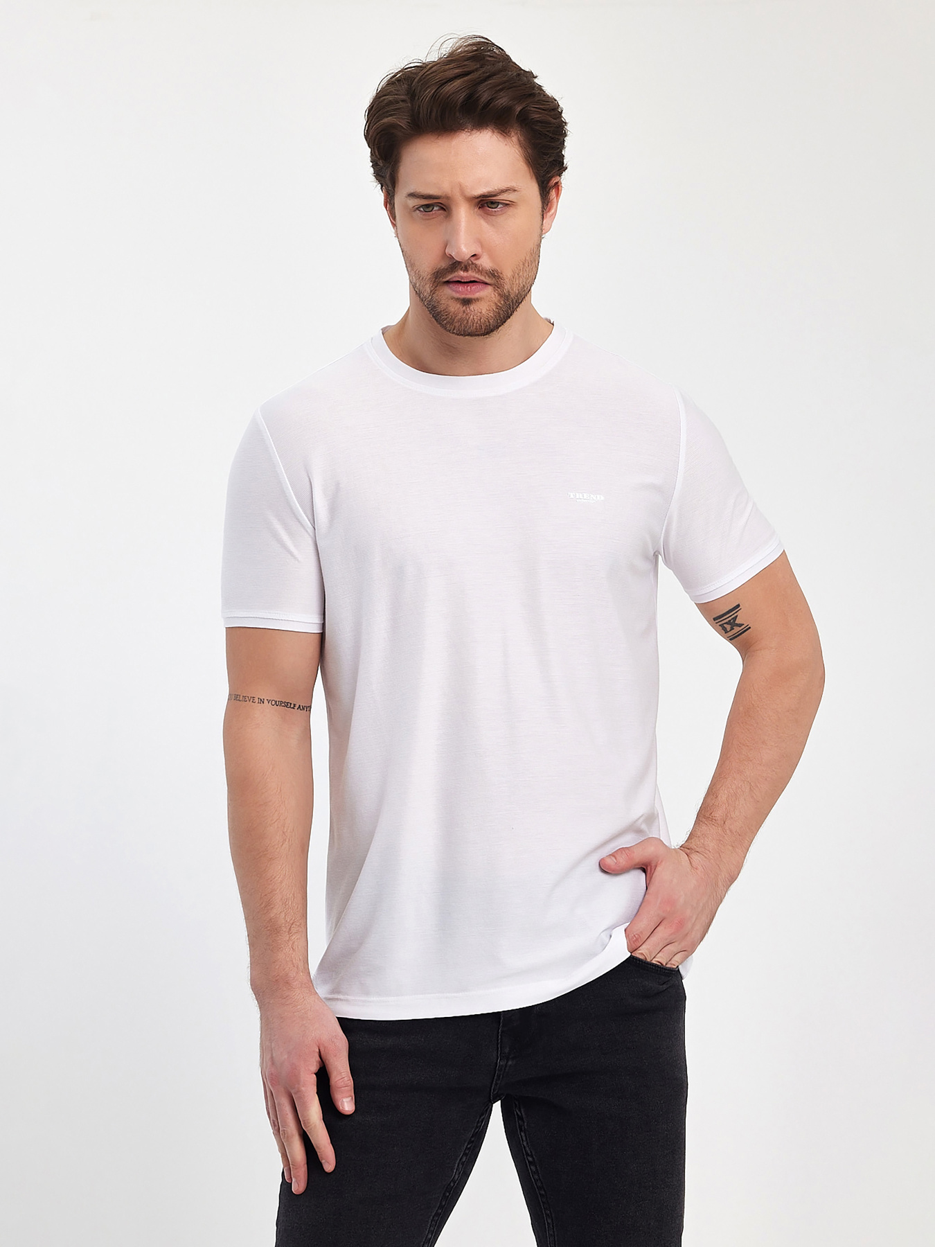 Футболка Trend Collection модель TC12460WhiteFTBLK Фото