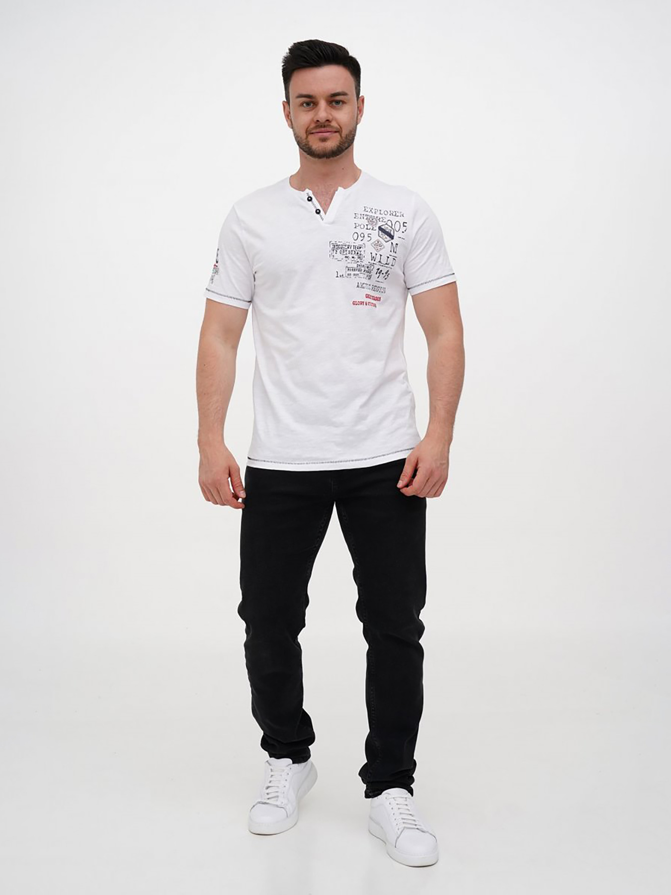 Поло Trend Collection модель TC12200WhiteFTBLK Поло Trend Collection модель TC12200WhiteFTBLK Фото