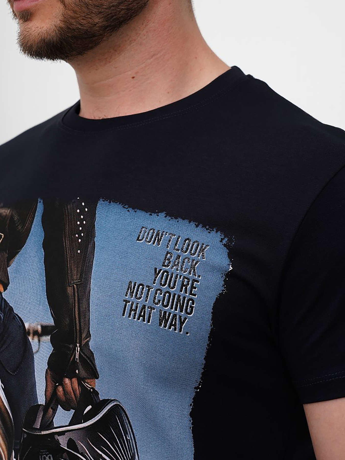 Футболка Trend Collection модель TC12184DarkBlueFTBLK Футболка Trend Collection модель TC12184DarkBlueFTBLK Фото