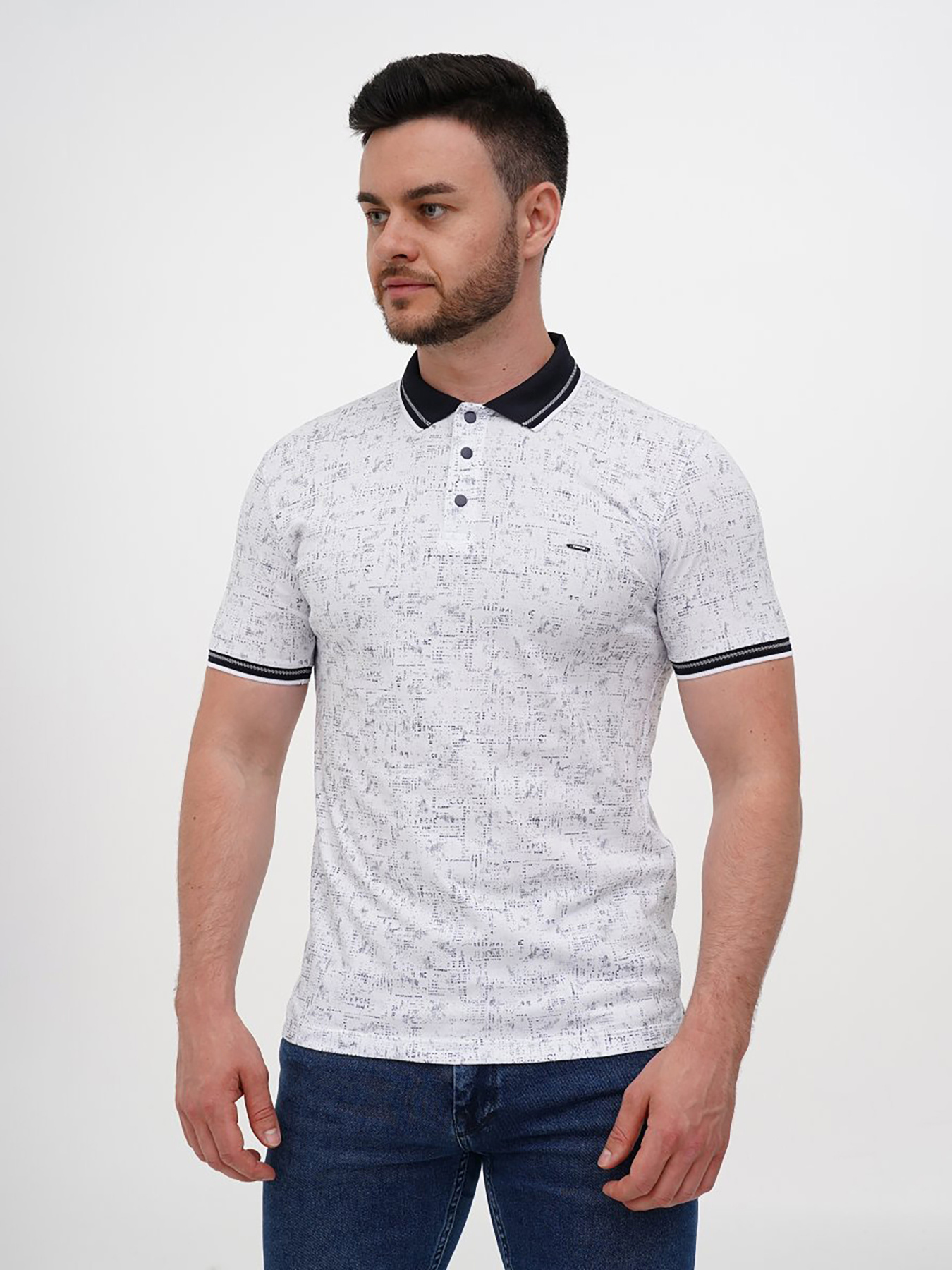 Поло Trend Collection модель TC12129WhiteFTBLK Фото