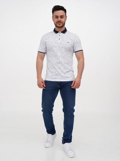 Поло Trend Collection модель TC12129WhiteFTBLK — фото - INTERTOP